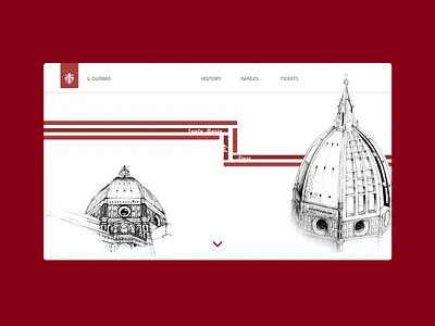 IL Duomo concept design florence landing landing page modern sketch turism web