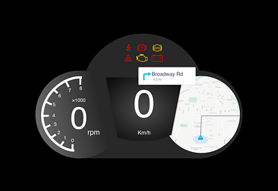 DailyUI 034 Car Interface car car dashboard car interface daily 100 challenge dailyui034 dailyui34 dashboard