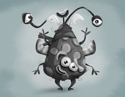 monster cartoon character funny illustration illustrator monster monster character photoshop wacom intuos