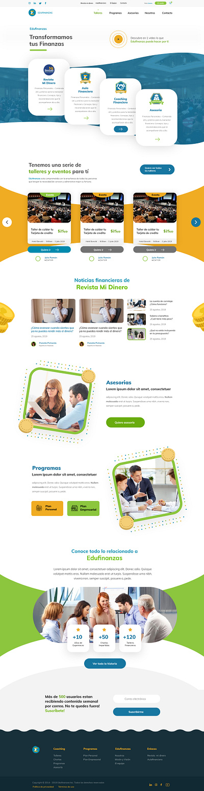 Edufinanzas - Wordpress Website UX/UI adobexd design dominican republic edufinanzas financial services raylin uidesign uxui webdesign website website design woocommerce wordpress