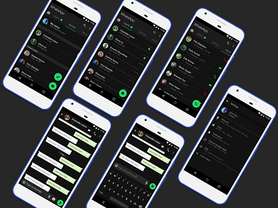 WhatsApp Dark Theme dark dark app dark mode dark theme dark ui messaging app revolution social media uidesign uiux whatsapp