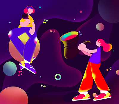 Music illustration music music illustration ui ux