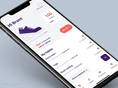 Add Habit drink water habit tracker habits mobile app mobile ui morning read book ui uidesign ux uxdesign yoga