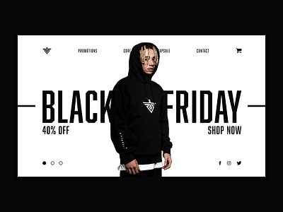 WebDesign - Black Friday black and white black friday design e commerce ecommerce home homepage ui ux