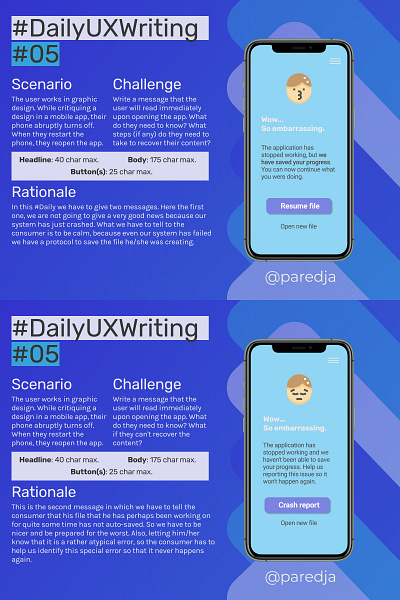 #DailyUXWriting #05 app dailyux dailyuxwriting design ux uxwriting