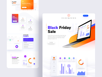 Software Landing Page - Sneak Peek application application design bank app card credit card divi elegant themes finance analytics finance app fintech glow gradient mobile banking pie chart saas statistic transaction ui ux website design