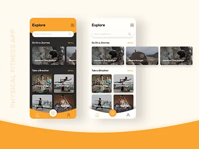 Physical Fitness App app design clean app design dribbble best shot gym app ios app design mobile app design