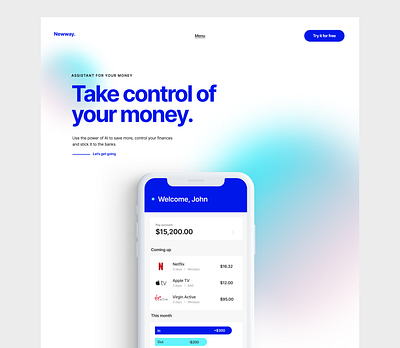 Finance App color concept design flat logo minimal ui ux vector website