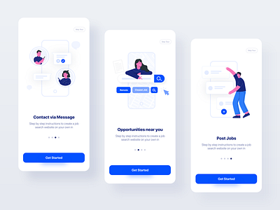 Jobit Onboarding Screen career career app illustraion indeed ios ios app job board job career job listing job portal jobboard jobcareer jobs mobile app onboarding screen onboarding ui recruiters recruitment uiux wp job manager