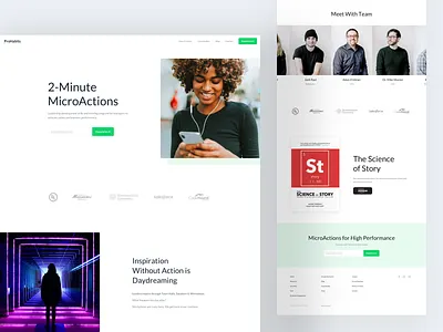 ProHabits - Website about clear design desktop home homepage interface minimal online page service simple tool ui ux web website