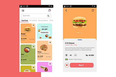 food apps app design ui ux