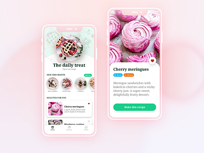 Dessert recipe app app ui ux