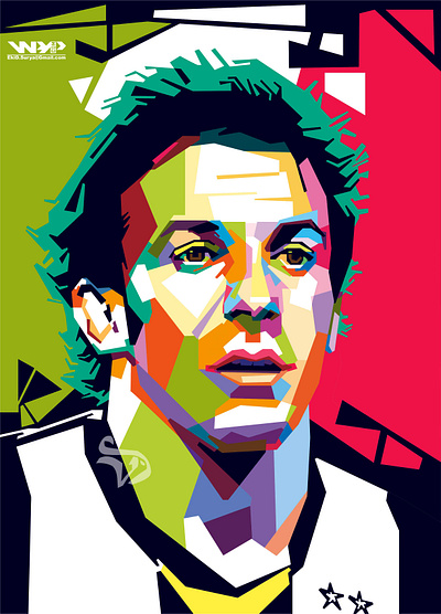 WPAP DelPiero design digital flat illustration illustrations popart portrait vector vector illustration wpap