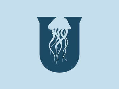 UNDERSI Pacific Ocean Reserve. branding dailylogo dailylogochallenge design jellyfish logo ocean pacific reserve undersi