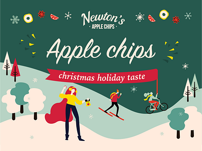 Christmas branding art brand branding chips christmas color design drawing graphic illustration vector