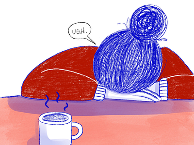 It’s been a day... art coffee comics illustration portfolio red social media tired