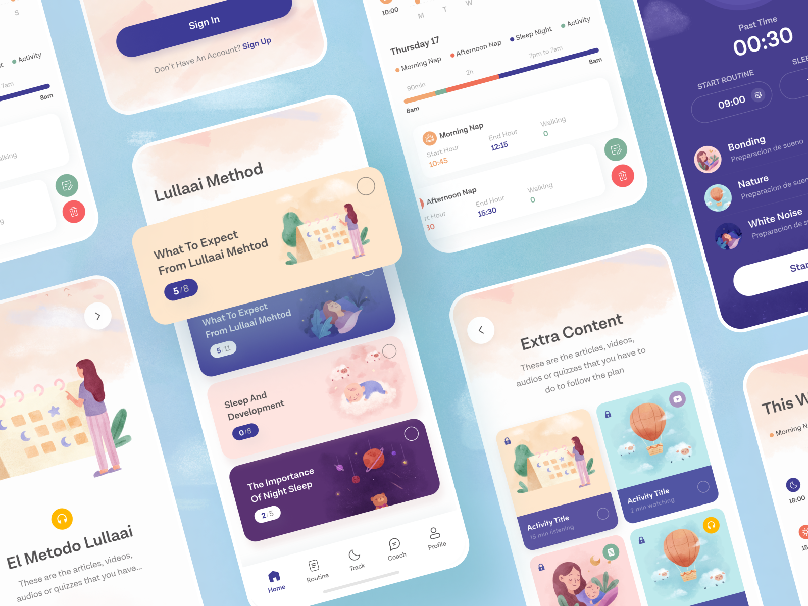 Lullaai Baby Slepp App by Afterglow on Dribbble