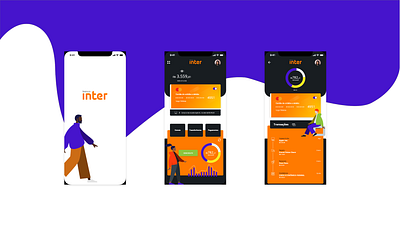 App Banco Inter app bank app design design graphic minimal prototype ui ux web web design