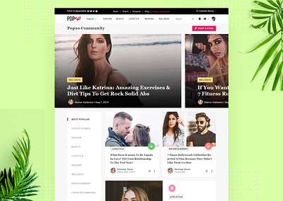 Popxo Community Page creative ui fashion ui ui ux uidesign uiux website design websites woman women women awareness women beauty women empowerment women life style women wellness