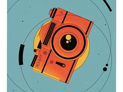 Zenith 2d camera design flat graphicdesign illustration photoshop soviet ussr vector zenith