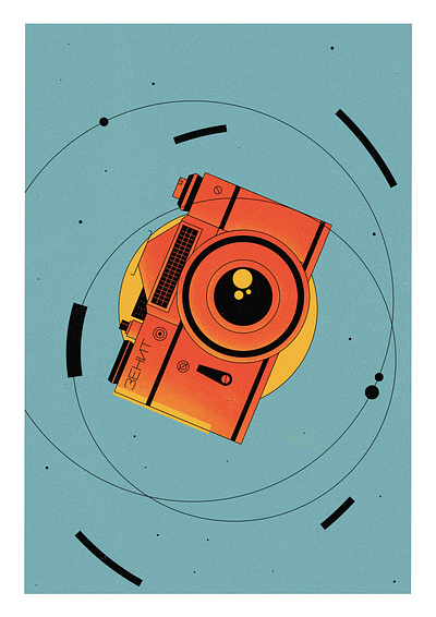 Zenith 2d camera design flat graphicdesign illustration photoshop soviet ussr vector zenith