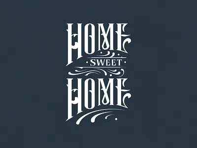 home sweet home design drawing flat handdrawn illustration illustrator logo type typography vector