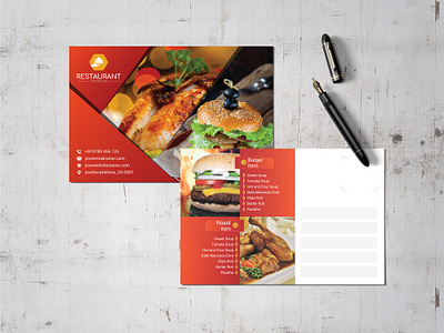 Fast Food Postcard chinese food restaurant creative postcard fast food postcard fast food postcard postcard postcard design poster print ready