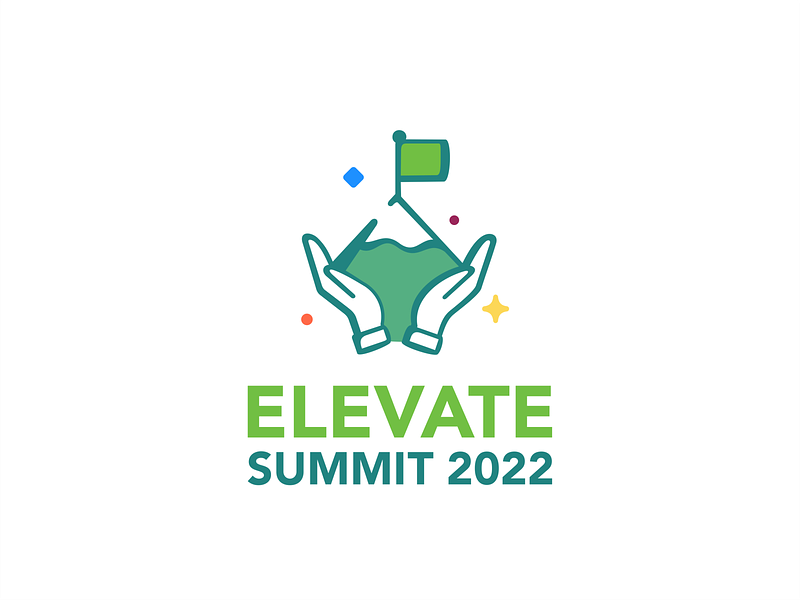 Elevate Summit 22 arms branding design education elevate flag font hands icon icon set illustration logo mountain organization smart stars typography ui ux vector