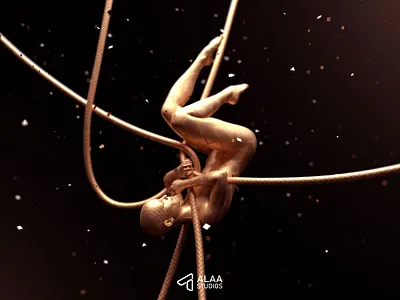 Gold Ropes 3d art motion design