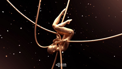 Gold Ropes 3d art motion design