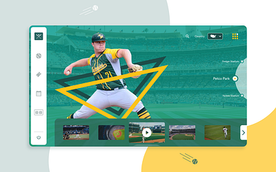 Baseball - app app ball baseball design event game game design interaction design mlb scores sport stadium ui ux web