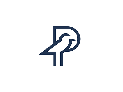 Plover Parametrics bird branding insurance letter logo minimal p parametrics plover rokac