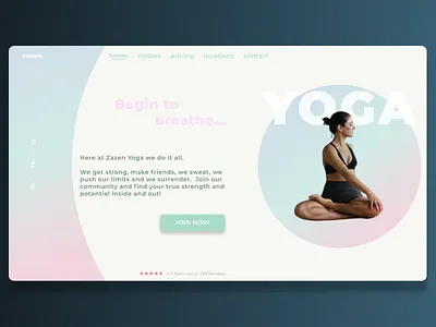 Yoga Landing Page Concept concept design creative design design designer figma figmadesign landing page design landingpage ui ui design uidesign uiux ux web design website website design yoga