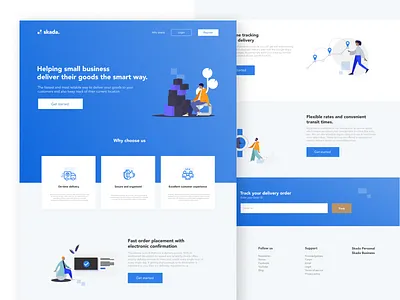 Skada- Logistics Website case study e commerce app logistics app logistics website product page ui design ux