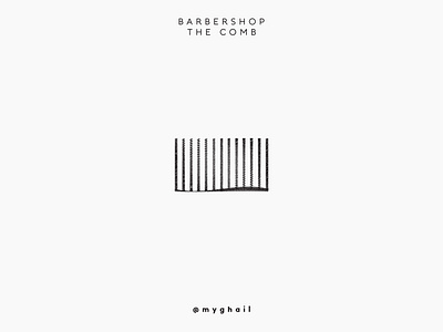 Barbershop | Daily Logo Challenge #13 art barber barbers beard branding comb creative dailylogochallenge design hair haircut hairstyle icon logo minimal minimalism scissor