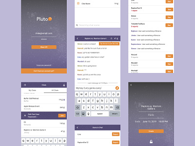 Pluto Chat app ui ux