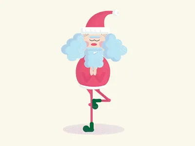 yoga santa branding design illustration illustrator logo minimal typography vector web