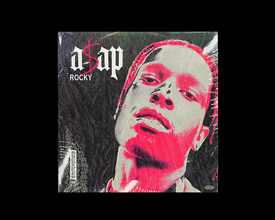 A$AP Rocky Remix v2 album art album cover design experiment grunge illustration mixtape music package rap record trap typography