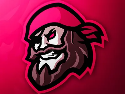 Pirate Logo Post branding design esports evil gaming logo logos pirate red sports vector