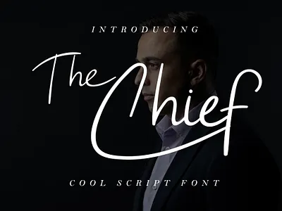 The Chief beautiful black brand business card fashion fonts handwriting lettering logo minimalist modern print professional quotes script shirt typeface typography vintage