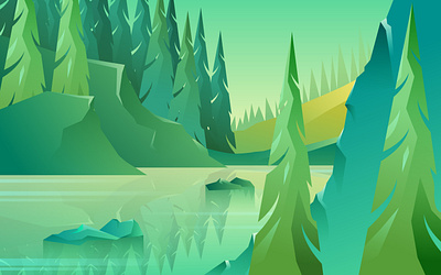 How to Create Nature Artwork in Illustrator Tutorial adobe illustrator adventure adventurer digital art forest illustration jungle landscape mountain nature nature illustration speed art tutorial