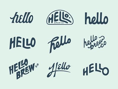 Uhhhhhhhhh Hello? beer beer branding brewery brewery logo color handlettering logo monogram type typography wordmark