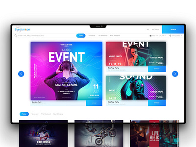 Eventmoon Website UI design ui ui design ux web design website website design
