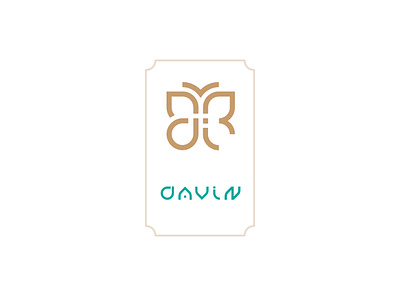 Davin Logo brand design branding butterfly logo davin davin fxmotion fxmotion.ir illustration logo logo design logotype luxurious nature typography vector