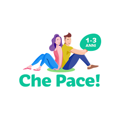 logo che pace13 beautiful logo child care design flat design flat illustration flatdesign illustration motherhood