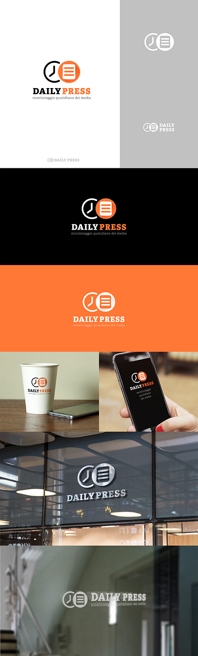 daily press logo award winning awesome creative logos beautiful logo branding communication journalism simple design