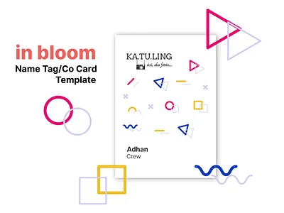 in bloom abstract branding card circles co card colorful crew design flat flatdesign icon id card id card design name card name tag namecard vector