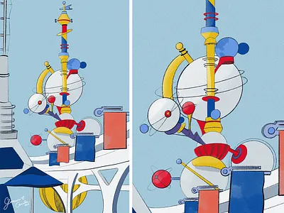 Tomorrowland digital 2d digital art digital illustration digital painting disney disney art disneyland drawing illustration imagineering procreate tomorrowland