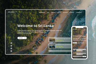 Visit Sri lanka web design responsive design sri lanak travel agency sri lanka tourism ui ui design web designer webdesign website