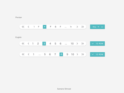 Pagination design flat pagination persian ui ui uidesign uikit web website